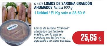 Oferta de Lomos De Sardina Grandón Ahumados por 25,65€ en Abordo