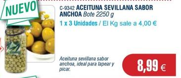 Oferta de Aceitunas rellenas de anchoa por 8,99€ en Abordo