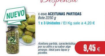 Oferta de Aceitunas por 9,45€ en Abordo
