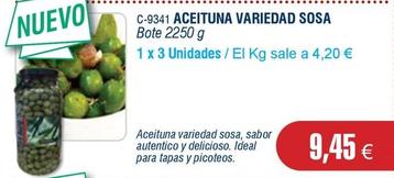 Oferta de Aceitunas por 9,45€ en Abordo