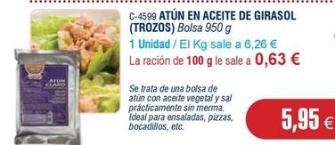 Oferta de Atún en aceite de girasol por 5,95€ en Abordo
