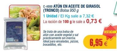 Oferta de Atún en aceite de girasol por 6,95€ en Abordo