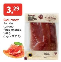 Oferta de Jamón serrano por 3,29€ en Suma Supermercados