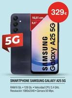 Oferta de Samsung - Smartphone Galaxy A25 5g por 329€ en Milar