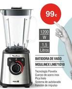 Oferta de Moulinex - Batidora De Vaso LM871010 por 99€ en Milar