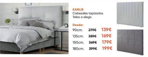Oferta de Cabezal tapizado por 179€ en Hipermueble