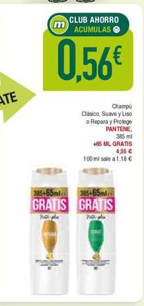 Oferta de Pantene - Champu Clasico por 4,55€ en Masymas