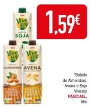 Oferta de Pascual - Bebida De Almendras, Avena O Soja Vive Soy por 1,59€ en Masymas
