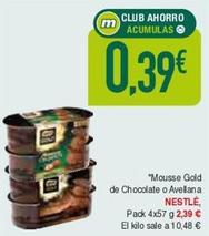 Oferta de Nestlé - Mousse Gold De Chocolate O Avellana por 2,39€ en Masymas