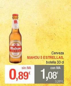 Oferta de Cerveza por 0,89€ en Masymas
