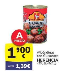 Oferta de Albóndigas de pollo por 1€ en Supermercados Codi