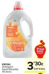 Oferta de Eroski - Detergent Liquid Marsella por 3,3€ en Caprabo