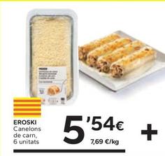 Oferta de Eroski - Canelons De Carn por 5,54€ en Caprabo