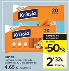 Oferta de Krissia - Gamma De Barretes De Surimi por 4,65€ en Caprabo
