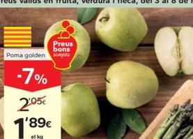 Oferta de Poma Golden por 1,89€ en Caprabo