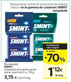 Oferta de Smint - Caramels De Menta Sense Sucre por 3,75€ en Caprabo