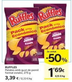Oferta de Ruffles - Patates Amb Gust De Pernil Format Estalvi por 3,39€ en Caprabo