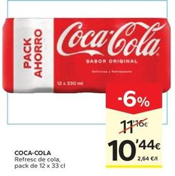 Oferta de Coca-cola - Refresc De Cola por 10,44€ en Caprabo