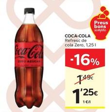 Oferta de Coca-Cola - Refresc De Cola Zero por 1,25€ en Caprabo