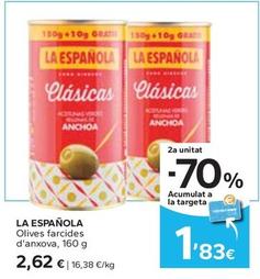 Oferta de La Española - Olives Farcides D'anxova por 2,62€ en Caprabo