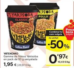 Oferta de Yatekomo - Gamma De Fideus Yakisoba  por 1,95€ en Caprabo