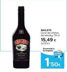 Oferta de Baileys - Licor De Crema De Whisky por 15,49€ en Caprabo