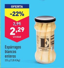 Oferta de Espárragos Blancos Enteros por 2,29€ en ALDI