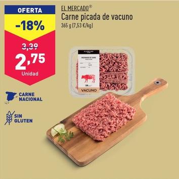 Oferta de El Mercado - Carne Picada De Vacuno por 2,75€ en ALDI