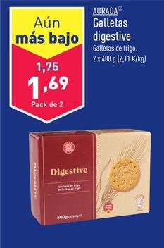 Oferta de Aurada - Galletas Digestive por 1,69€ en ALDI