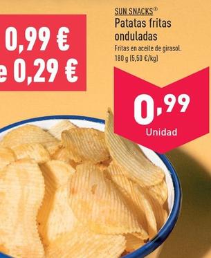 Oferta de Sun Snacks - Patatas Fritas Onduladas por 0,99€ en ALDI