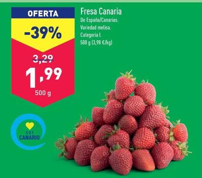 Oferta de Fresa Canaria por 1,99€ en ALDI
