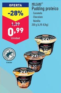 Oferta de Milsani - Pudding Proteico por 0,99€ en ALDI