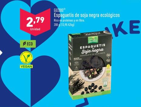 Oferta de Gutbio - Espaguetis De Soja Negra Ecológicos por 2,79€ en ALDI
