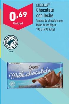 Oferta de Choceur - Chocolate Con Leche por 0,69€ en ALDI