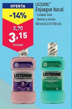 Oferta de Listerine - Enjuague Bucal por 3,15€ en ALDI