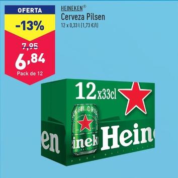 Oferta de Heineken - Cerveza Pilsen por 6,84€ en ALDI