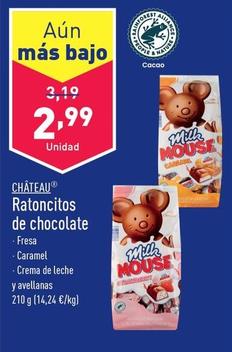 Oferta de Chateau - Ratoncitos De Chocolate por 2,99€ en ALDI