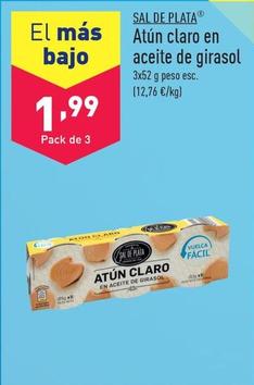 Oferta de Sal De Plata - Atún Claro por 1,99€ en ALDI