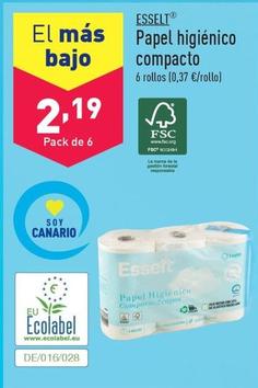 Oferta de Esselt - Papel Higiénico Compacto por 2,19€ en ALDI