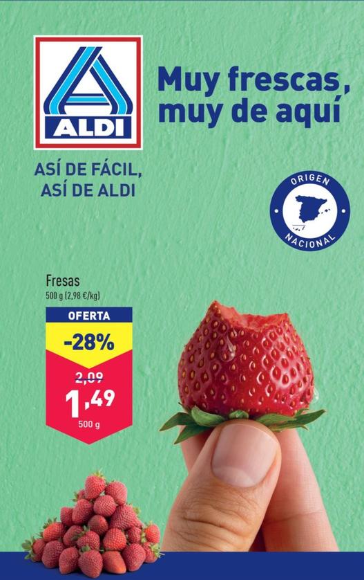 Oferta de Fresas por 1,49€ en ALDI
