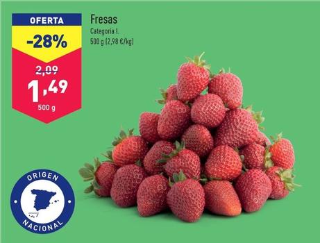 Oferta de Fresas por 1,49€ en ALDI