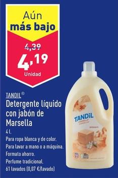 Oferta de Tandil - Detergente Líquido Con Jabón De Marsella por 4,19€ en ALDI