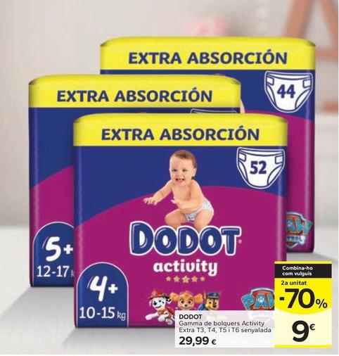 Oferta de Dodot - Gamma De Bolquers Activity Extra T3 por 29,99€ en Caprabo