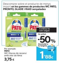 Oferta de Pato - Wc Discos De Recanvi Amb Olor De Llima por 3,75€ en Caprabo