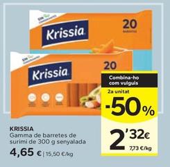 Oferta de Krissia - Gamma De Barretes De Surimi por 4,65€ en Caprabo