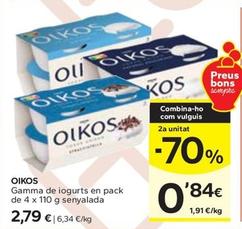 Oferta de Oikos - Gamma De Iogurts Senyalada por 2,79€ en Caprabo