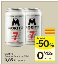 Oferta de Moritz - Cervesa por 0,85€ en Caprabo
