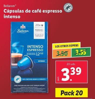 Oferta de Bellarom - Cápsulas De Café Espresso Intenso por 3,39€ en Lidl
