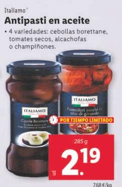 Oferta de Italiamo - Antipasti En Aceite por 2,19€ en Lidl
