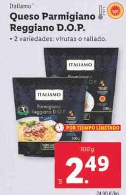 Oferta de Italiamo - Queso Parmigiano Reggiano D.O.P. por 2,49€ en Lidl
